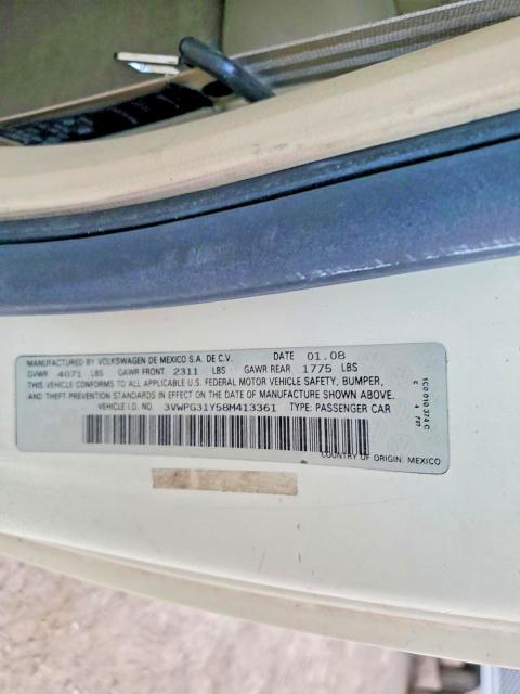 51133276 :رقم المزاد ، 3VWPG31Y58M413361 vin ، 2008 Volkswagen New Beetle مزاد بيع