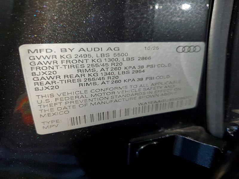 Aukcja sprzedaży 2025 Audi Q5, vin: WA1EAAGU9S2098321, numer aukcji: 50971236