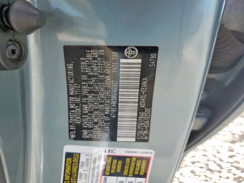 Продаж на аукціоні авто 2008 Toyota Camry, vin: 4T1BE46K38U762927, номер лоту: 49532066