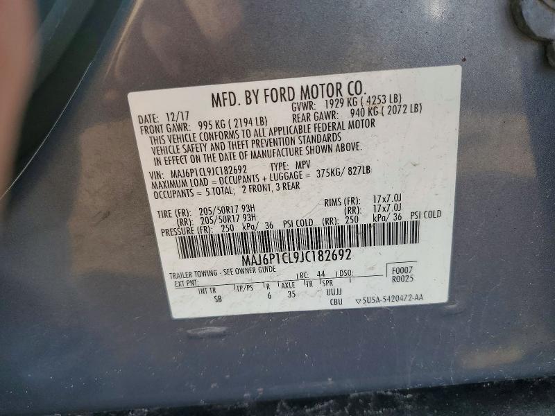 Продаж на аукціоні авто 2018 Ford Ecosport, vin: MAJ6P1CL9JC182692, номер лоту: 48117276