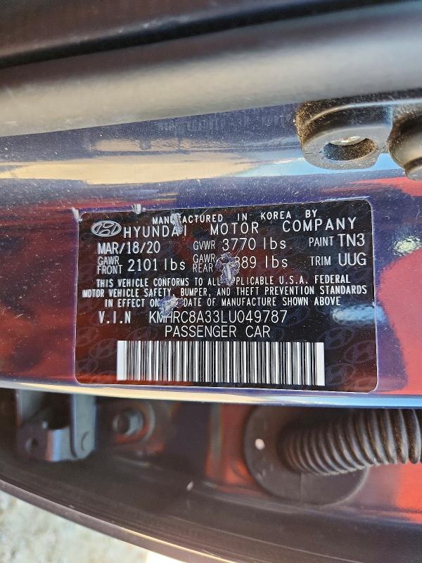 Продажа на аукционе авто 2020 Hyundai Venue, vin: KMHRC8A33LU049787, номер лота: 48861676
