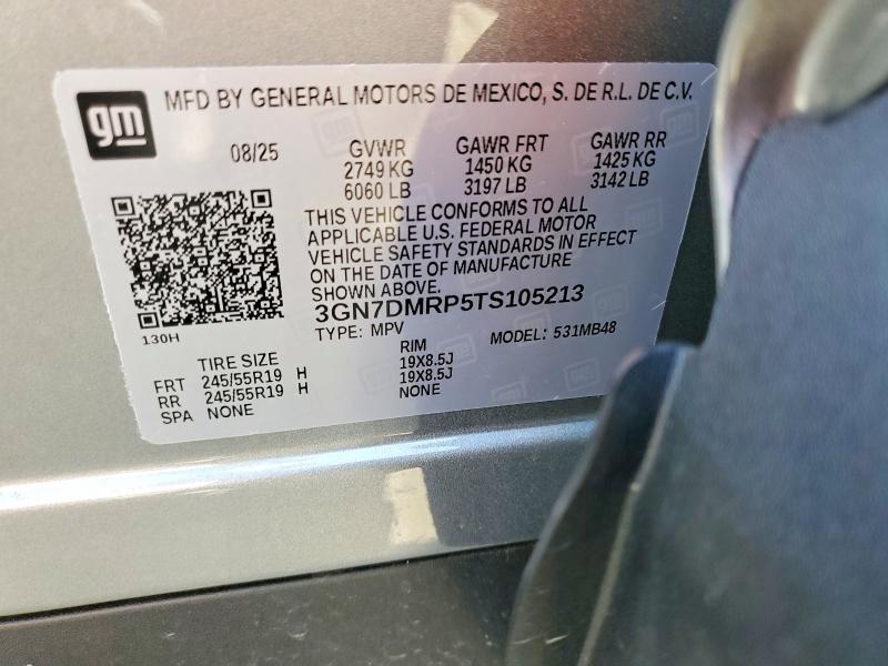Aukcja sprzedaży 2026 Chevrolet Equinox, vin: 3GN7DMRP5TS105213, numer aukcji: 50996696