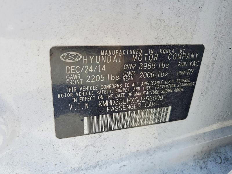 2016 Hyundai Elantra Gt მანქანა იყიდება აუქციონზე, vin: KMHD35LHXGU253008, აუქციონის ნომერი: 51241906