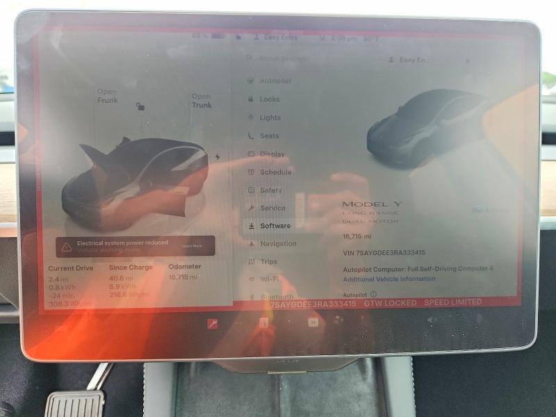 2024 Tesla Model Y მანქანა იყიდება აუქციონზე, vin: 7SAYGDEE3RA333415, აუქციონის ნომერი: 49808126