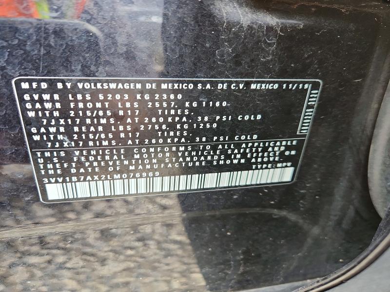 48899676 :رقم المزاد ، 3VV1B7AX2LM076969 vin ، 2020 Volkswagen Tiguan مزاد بيع