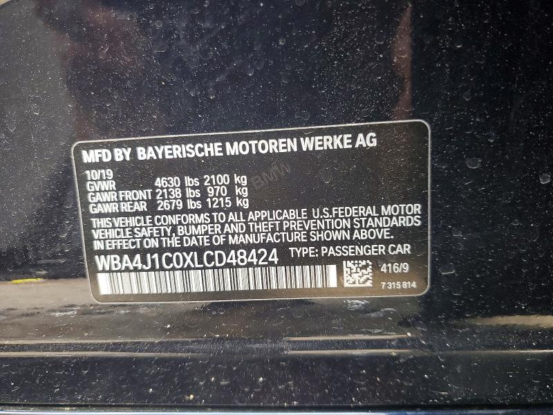 Aukcja sprzedaży 2020 Bmw 430i, vin: WBA4J1C0XLCD48424, numer aukcji: 49240546
