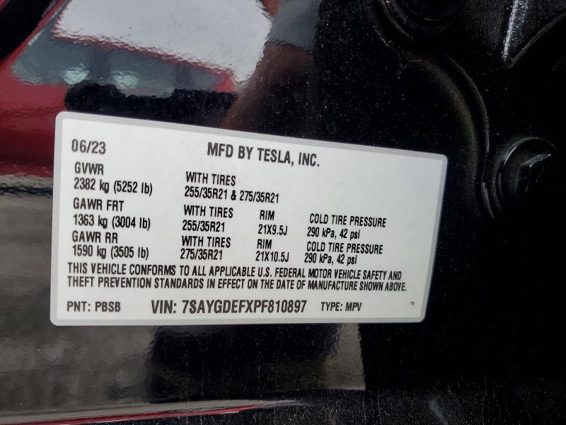 Aukcja sprzedaży 2023 Tesla Model Y, vin: 7SAYGDEFXPF810897, numer aukcji: 49499196