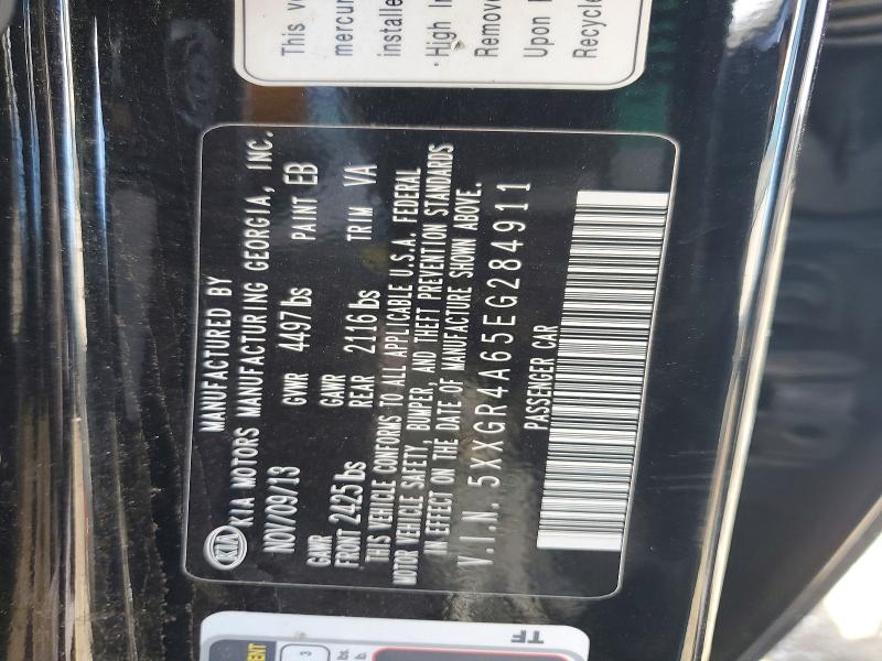 Aukcja sprzedaży 2014 Kia Optima, vin: 5XXGR4A65EG284911, numer aukcji: 49583326