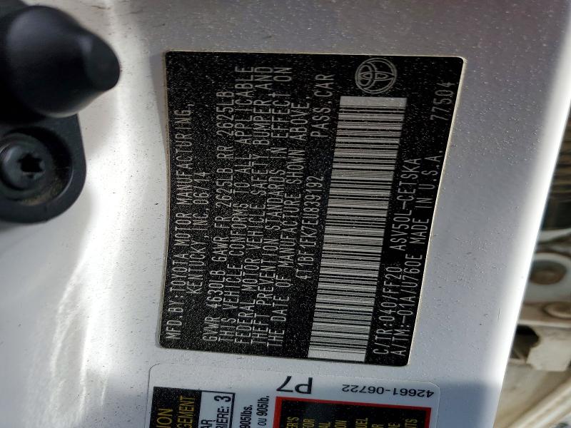 48835056 :رقم المزاد ، 4T1BF1FK7EU839192 vin ، 2014 Toyota Camry مزاد بيع