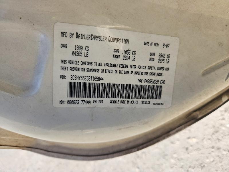 50093216 :رقم المزاد ، 3C3HY55E58T105844 vin ، 2008 Chrysler Pt Cruiser مزاد بيع