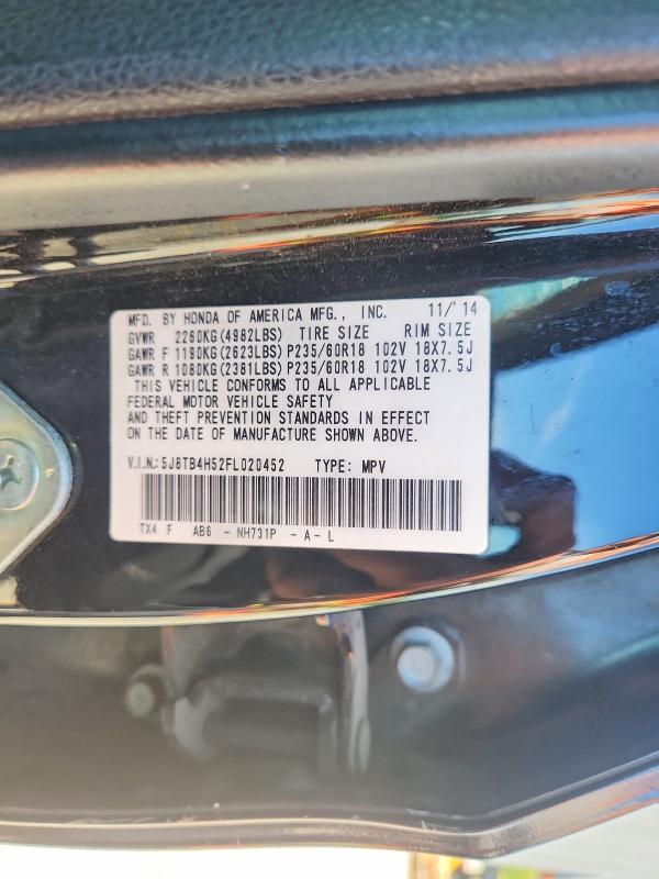 Продажа на аукционе авто 2015 Acura Rdx, vin: 5J8TB4H52FL020452, номер лота: 51855886