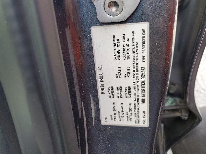 2020 Tesla Model 3 მანქანა იყიდება აუქციონზე, vin: 5YJ3E1EC9LF624523, აუქციონის ნომერი: 49667316