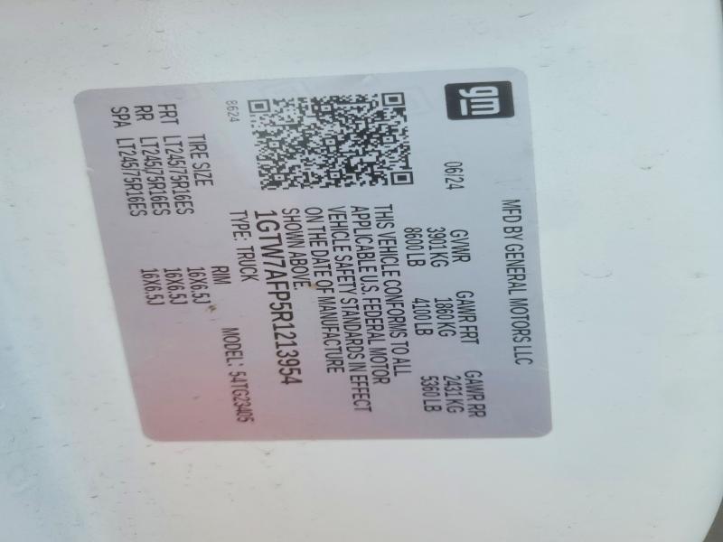 48480006 :رقم المزاد ، 1GTW7AFP5R1213954 vin ، 2024 Gmc 2500 مزاد بيع