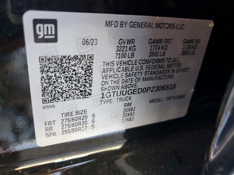Продаж на аукціоні авто 2023 Gmc Sierra, vin: 1GTUUGED0PZ306518, номер лоту: 51502966