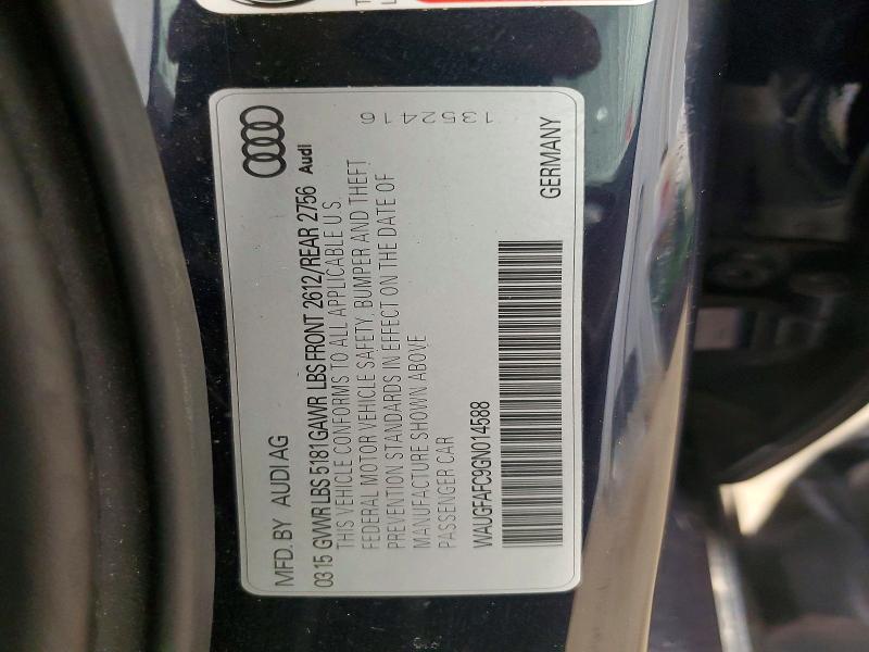 Продажа на аукционе авто 2016 Audi A6, vin: WAUGFAFC9GN014588, номер лота: 49894716