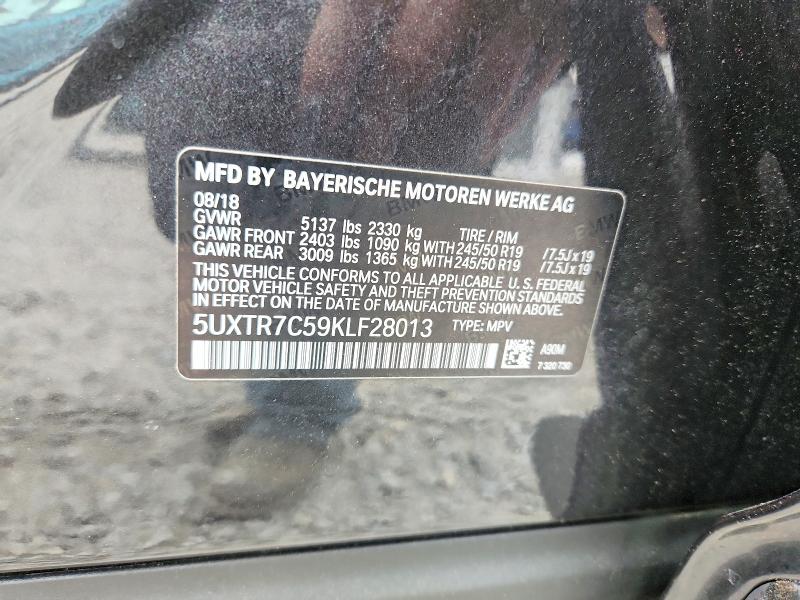 Продаж на аукціоні авто 2019 Bmw X3, vin: 5UXTR7C59KLF28013, номер лоту: 50908886