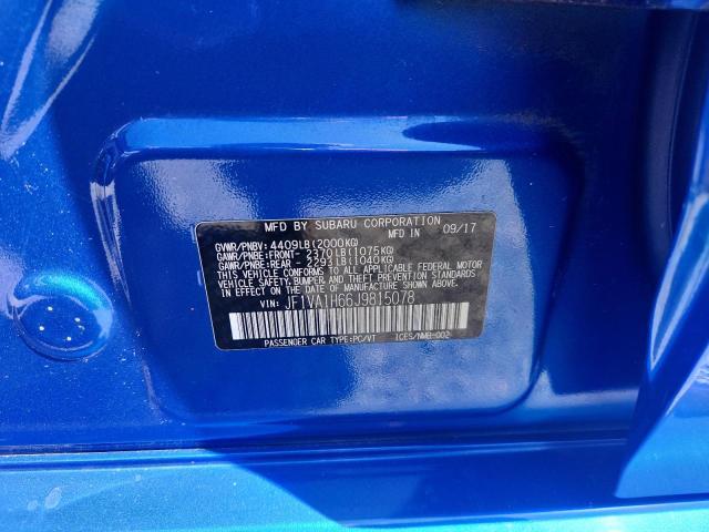 Продаж на аукціоні авто 2018 Subaru Wrx, vin: JF1VA1H66J9815078, номер лоту: 49861396