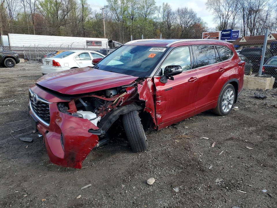 2021 Toyota Highlander Hybrid მანქანა იყიდება აუქციონზე, vin: 5TDXBRCH1MS531189, აუქციონის ნომერი: 49068546
