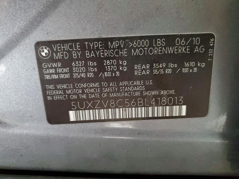Aukcja sprzedaży 2011 Bmw X5, vin: 5UXZV8C56BL418013, numer aukcji: 49327586