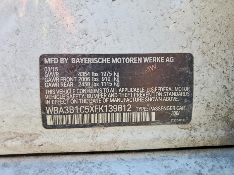 Продаж на аукціоні авто 2015 Bmw 320, vin: WBA3B1C5XFK139812, номер лоту: 50465806