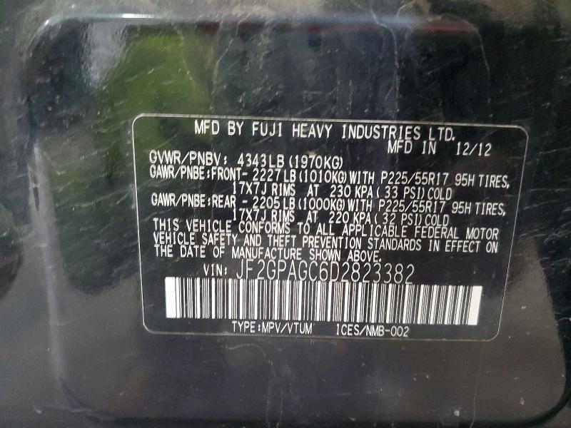Aukcja sprzedaży 2013 Subaru Xv Crosstrek, vin: JF2GPAGC6D2823382, numer aukcji: 50692136
