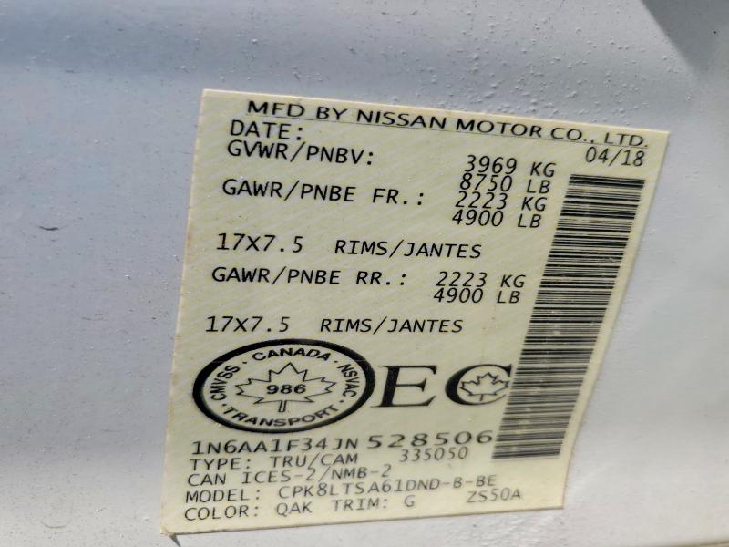 Aukcja sprzedaży 2018 Nissan Titan Xd, vin: 1N6AA1F34JN528506, numer aukcji: 48830596