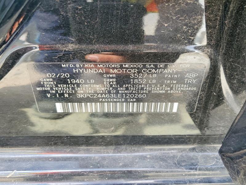 2020 Hyundai Accent მანქანა იყიდება აუქციონზე, vin: 3KPC24A63LE120260, აუქციონის ნომერი: 48573306