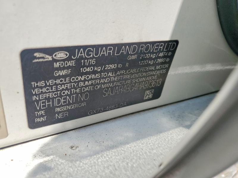 2017 Jaguar Xe მანქანა იყიდება აუქციონზე, vin: SAJAR4BG4HA973613, აუქციონის ნომერი: 50254406
