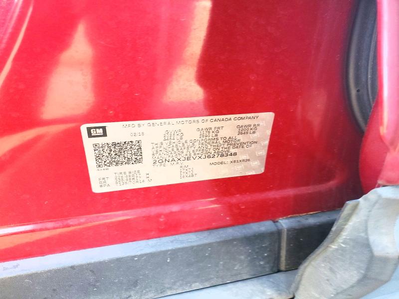 48455926 :رقم المزاد ، 2GNAXJEVXJ6278348 vin ، 2018 Chevrolet Equinox مزاد بيع