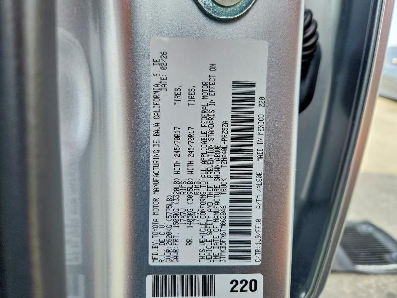 2026 Toyota Tacoma მანქანა იყიდება აუქციონზე, vin: 3TMKB5FN6TM062846, აუქციონის ნომერი: 49820566