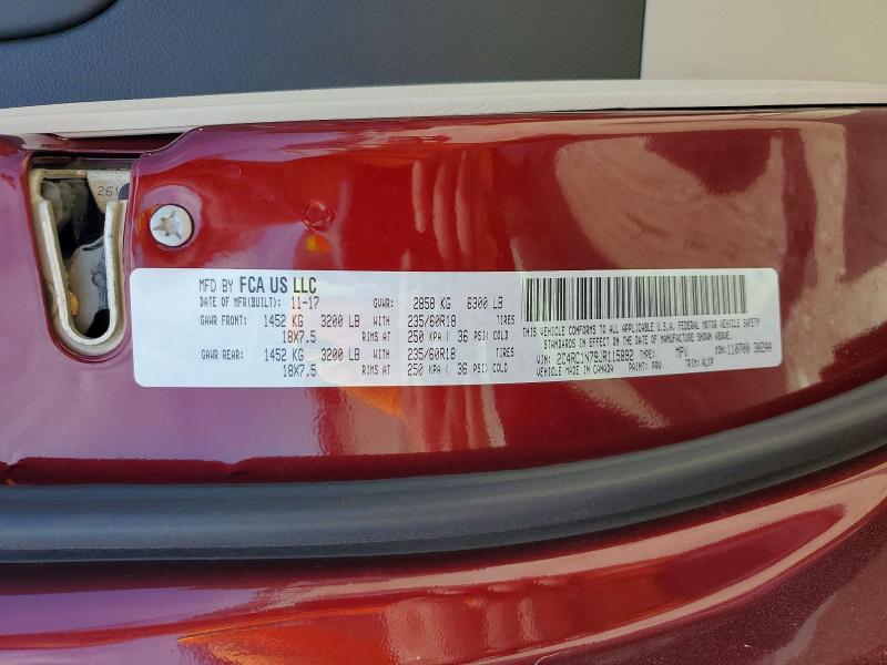 Продаж на аукціоні авто 2018 Chrysler Pacifica, vin: 2C4RC1N79JR115892, номер лоту: 49584546