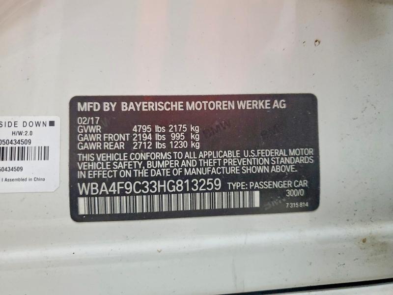 Продажа на аукционе авто 2017 Bmw 430xi, vin: WBA4F9C33HG813259, номер лота: 48385606