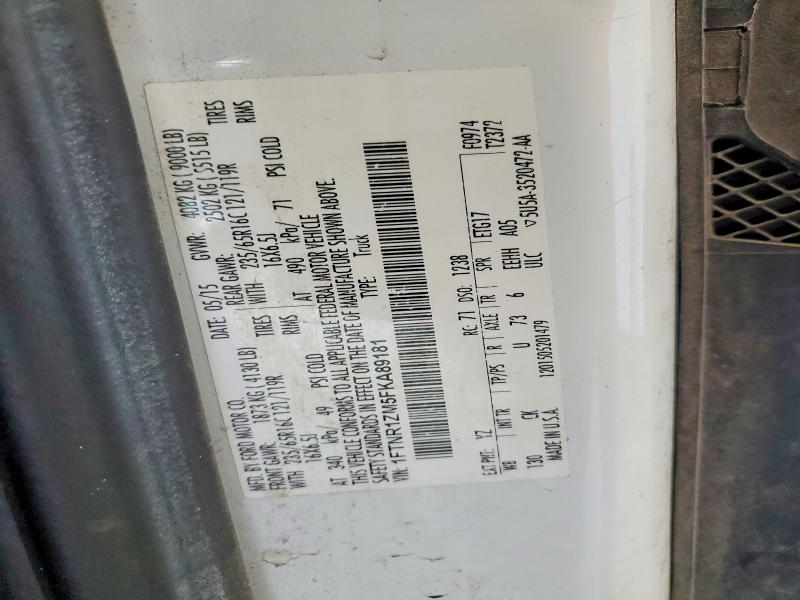 Aukcja sprzedaży 2015 Ford Transit, vin: 1FTNR1ZM5FKA89181, numer aukcji: 61862876