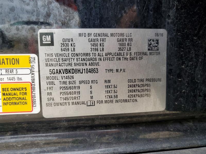 Aukcja sprzedaży 2017 Buick Enclave, vin: 5GAKVBKD8HJ104863, numer aukcji: 48646566