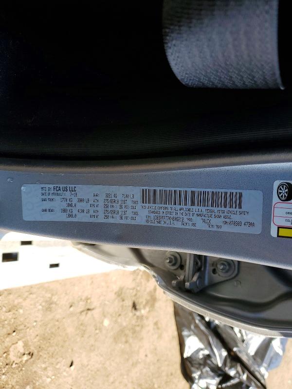 Продажа на аукционе авто 2019 Ram 1500, vin: 1C6SRFFT7KN906212, номер лота: 48961496