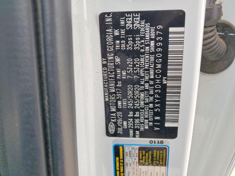 Aukcja sprzedaży 2021 Kia Telluride, vin: 5XYP3DHC0MG099379, numer aukcji: 51373206
