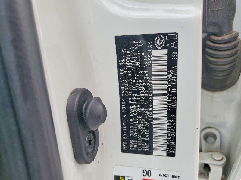 2016 Toyota Corolla მანქანა იყიდება აუქციონზე, vin: 2T1BURHE8GC512509, აუქციონის ნომერი: 51477976