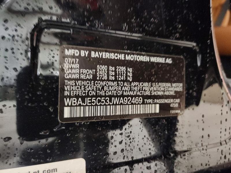 Продажа на аукционе авто 2018 Bmw 540, vin: WBAJE5C53JWA92469, номер лота: 50344626