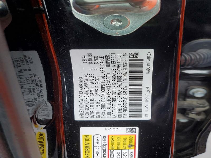 Aukcja sprzedaży 2025 Honda Civic, vin: 2HGFE2F53SH525306, numer aukcji: 50660056
