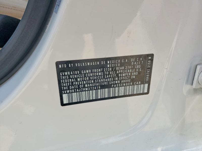 Продажа на аукционе авто 2017 Volkswagen Jetta, vin: 3VWDB7AJ7HM372419, номер лота: 50182136