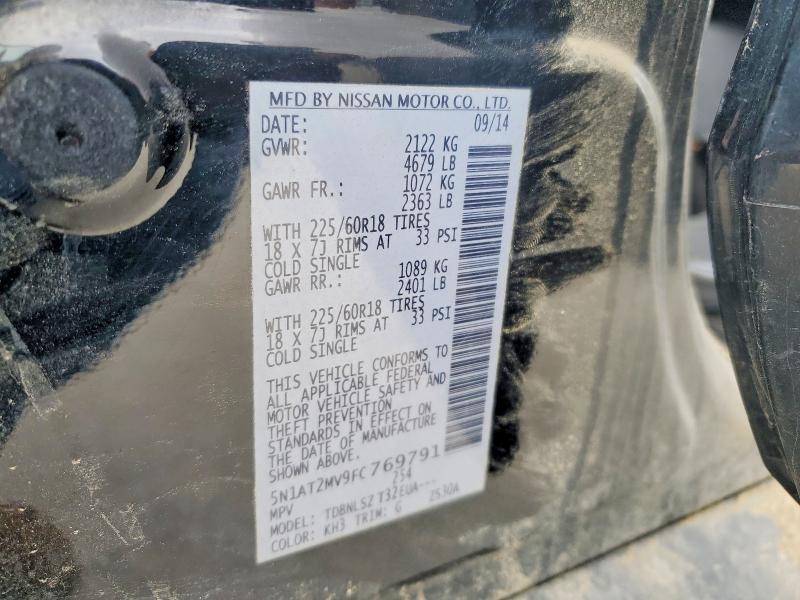 Aukcja sprzedaży 2015 Nissan Rogue, vin: 5N1AT2MV9FC769791, numer aukcji: 49589306
