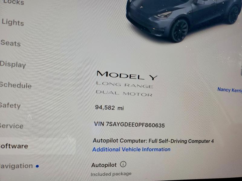 Продажа на аукционе авто 2023 Tesla Model Y, vin: 7SAYGDEE0PF860635, номер лота: 50649516