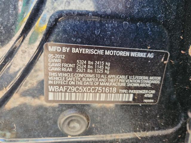 Aukcja sprzedaży 2012 Bmw 535, vin: WBAFZ9C5XCC751618, numer aukcji: 49757506