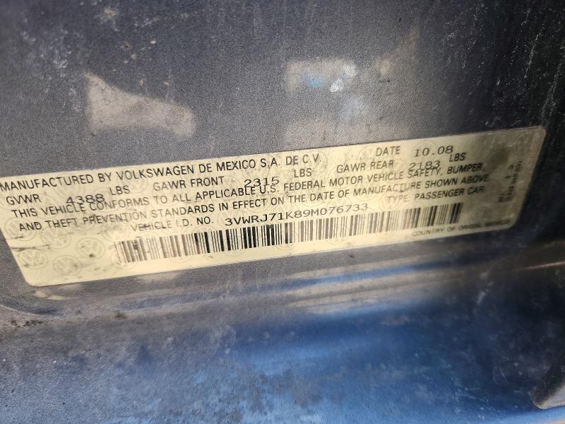 Продаж на аукціоні авто 2009 Volkswagen Jetta, vin: 3VWRJ71K89M076733, номер лоту: 51605966