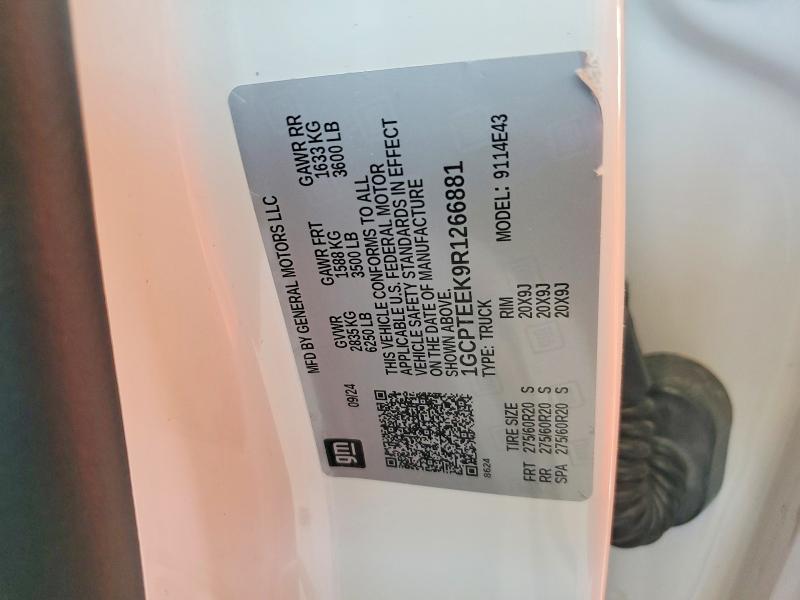 Aukcja sprzedaży 2024 Chevrolet Colorado, vin: 1GCPTEEK9R1266881, numer aukcji: 50664226
