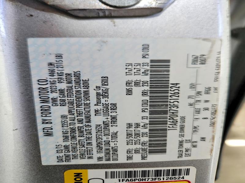 Продаж на аукціоні авто 2015 Ford Fusion, vin: 1FA6P0H73F5126524, номер лоту: 51138416