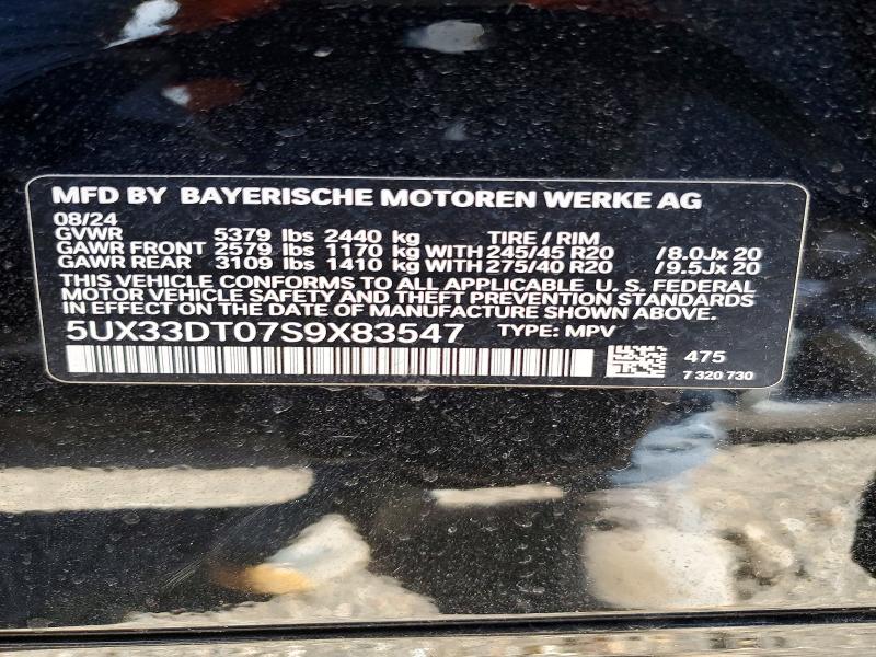 Aukcja sprzedaży 2025 Bmw X4, vin: 5UX33DT07S9X83547, numer aukcji: 46739616