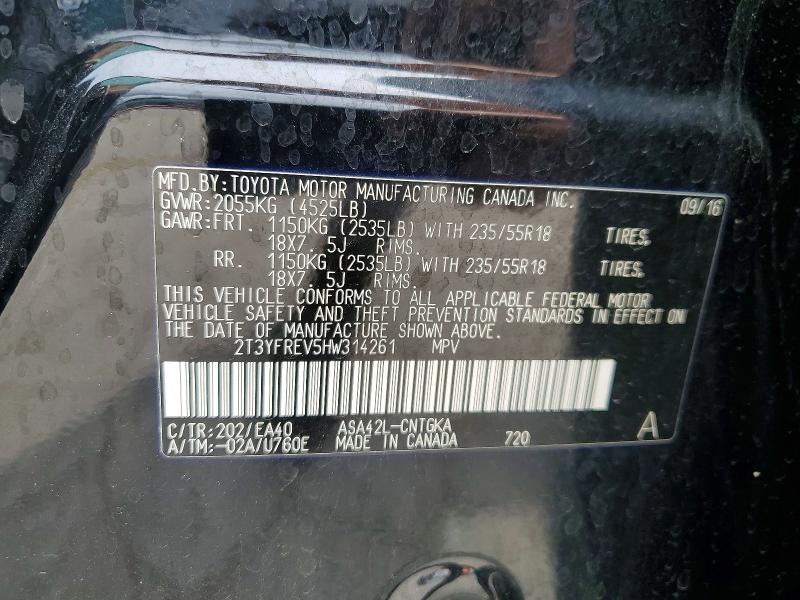 Aukcja sprzedaży 2017 Toyota Rav4, vin: 2T3YFREV5HW314261, numer aukcji: 51457096