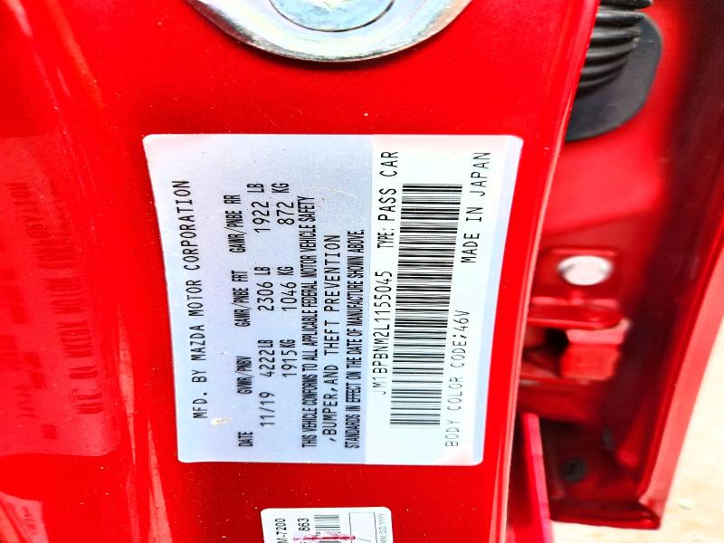 Продажа на аукционе авто 2020 Mazda 3, vin: JM1BPBNM2L1155045, номер лота: 50949956