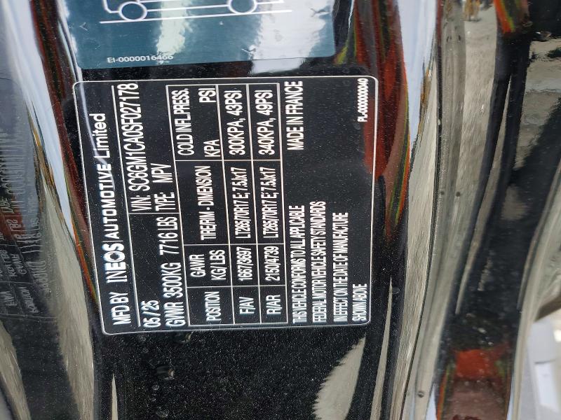 Aukcja sprzedaży 2025 Ineos Automotive Limited Grenadier, vin: SC6GM1CA0SF027178, numer aukcji: 51716336